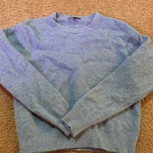 Uniqlo Lambswool Blue Crewneck Sweater Small